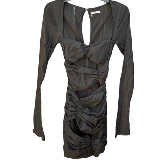 HOUSE OF CB 'Camille' Black Real Silk Cutout Mini Dress Size XS - Picture 10 of 15